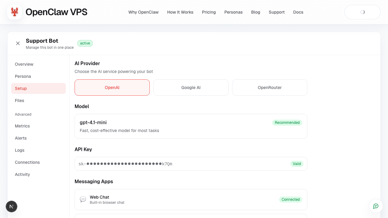 AI and channel setup